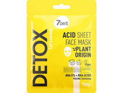 7days DETOX1 - ACID látková maska AHA5%+BHA 25g