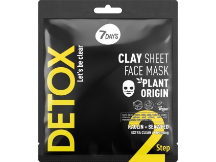 7days DETOX2 - Kaolin čist.látk. maska+řasy 12g