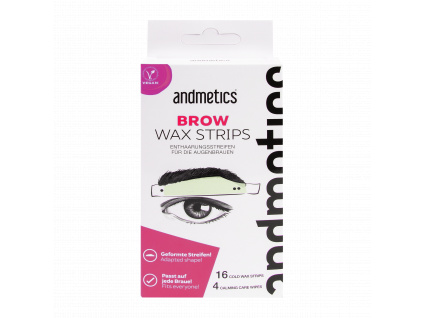 ANDMETICS BROW voskové depilační pásky na obočí, 16 ks