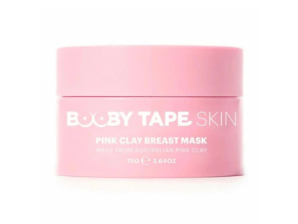 maska s růžovým jílem na prsa a dekolt