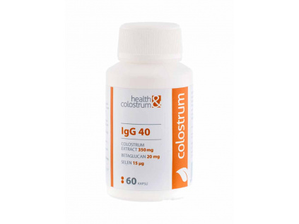 Colostrum kapsle IgG 40 (350 mg) + betaglucan a selen – 60 ks