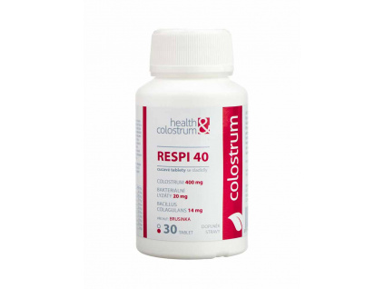 Colostrum pastilky RESPI 40 s mikrobiálními lyzáty a vitamínem C – 30 ks