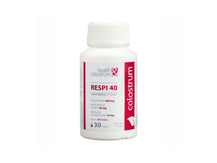 Colostrum pastilky RESPI 40 s mikrobiálními lyzáty a vitamínem C – 30 ks