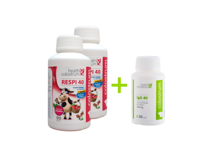 COLOSTRUM pastilky RESPI 40 s mikrobiálními lyzáty a vitamínem C – sada 2 x 90 ks + 30 ks ZDARMA_1
