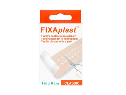 FIXAPLAST CLASSIC - textilní náplast s poštářkem 6 cm, 1 m