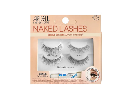 ARDELL Naked Lashes 420 Black + lepidlo na nalepovací řasy, 2 ks
