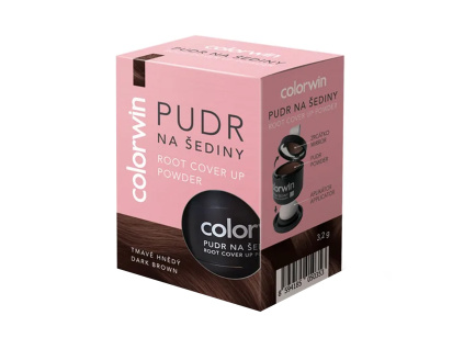 Colorwin pudr na šediny a objem - tmavě hnědý, 3,2 g