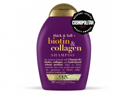 OGX  Biotin Collagen šampon pro jemné vlasy bez objemu 385ml