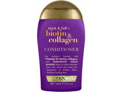 OGX Biotin Collagen MINI kondicionér na jemné vlasy pro větší objem 88 ml