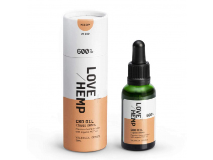 LOVE HEMP kapky 600mg 2% - 30ml (Příchuť Peppermint)