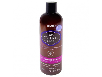 HASK Curl Care hydratační šampon pro vlnité a kudrnaté vlasy s kokosovým a arganovým olejem 355 ml