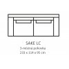 sake lc rozměr 3sofa