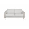 Sleepy bedsofa Cortina White, Piping Cowboy Cognac, front