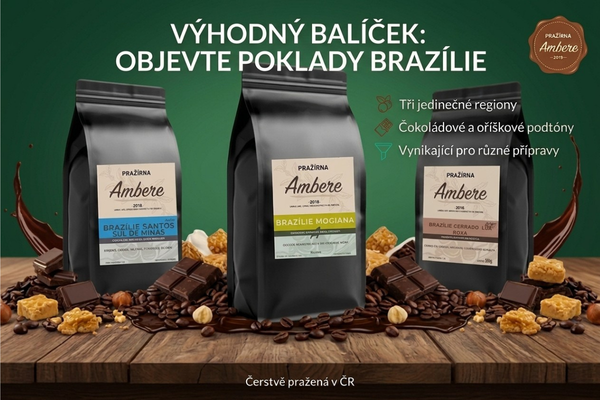 ZVÝHODNĚNÝ BALÍČEK: 3 DRUHY BRAZILSKÉ KÁVY