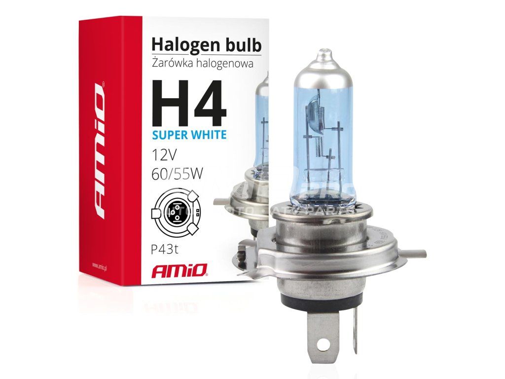 Halogénová žiarovka H4 12V 60/55W UV filter (E8) Super White