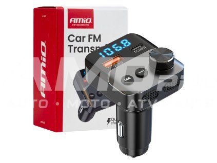FM transmitter 1×USB-A 1×USB-C 12/24V AMiO-04647