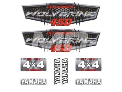 Sada nálepiek Yamaha Wolverine 450, strieborná