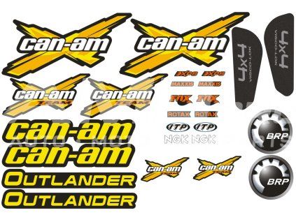 Sada nálepiek Can-am Outlander, žltá