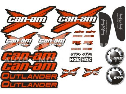 Sada nálepiek Can-am Outlander, červená
