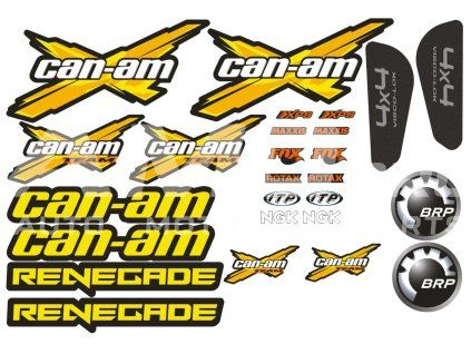 Sada nálepiek Can-am Renegade, žltá