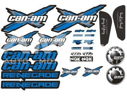 Sada nálepiek Can-am Renegade, modrá
