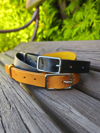 Tenký kožený pásek