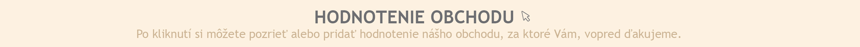 Hodnotenie obchodu