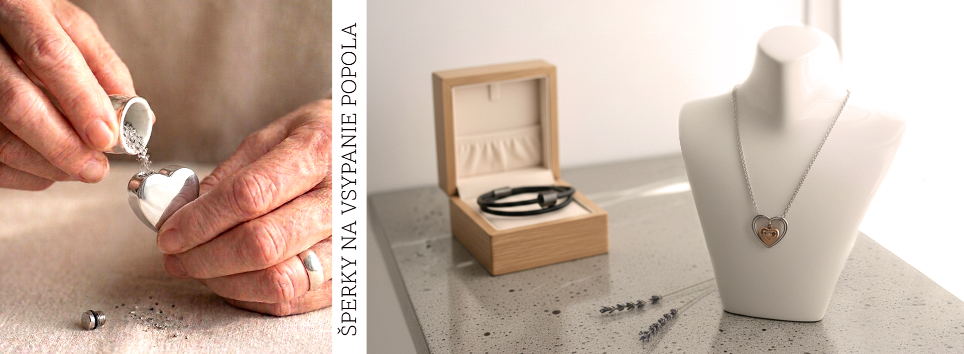 šperky na vsypanie popola