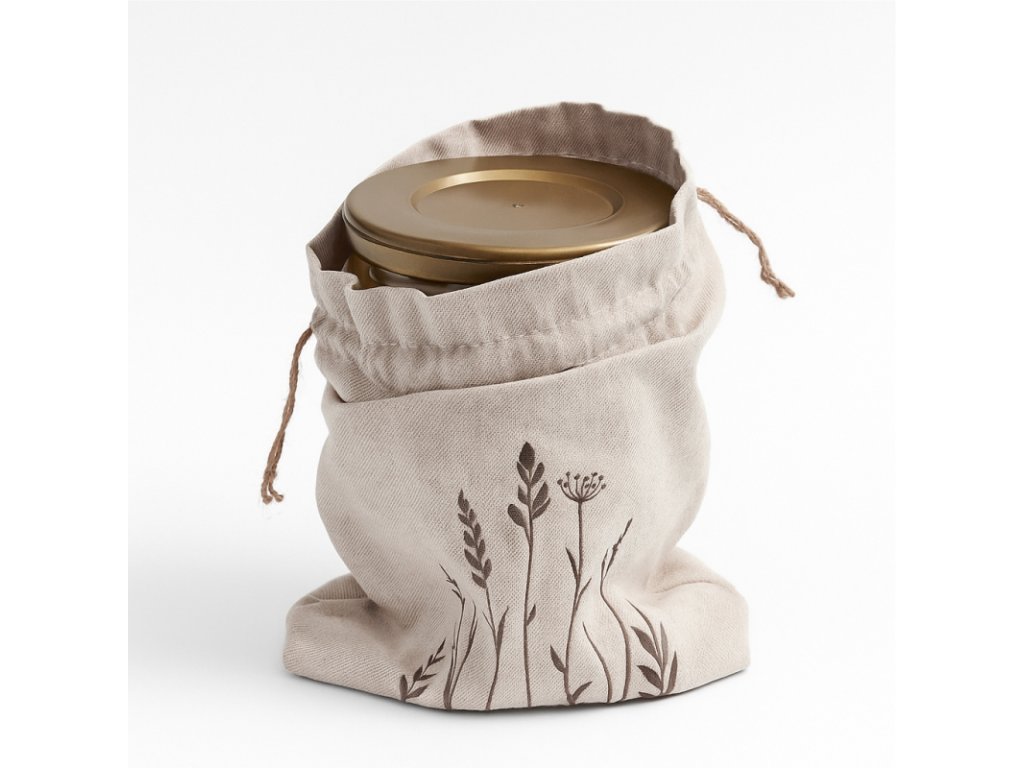 Bavlnené vrecko na urnu s výšivkou