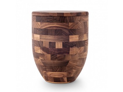 Drevená urna na popol z orechového dreva