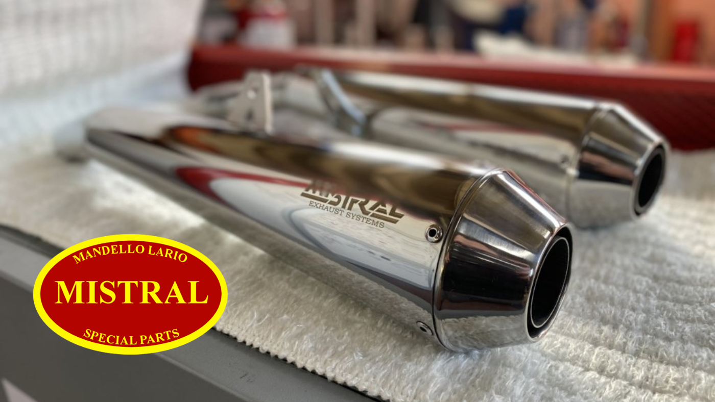 Laděné výfuky Mistral pro Moto Guzzi