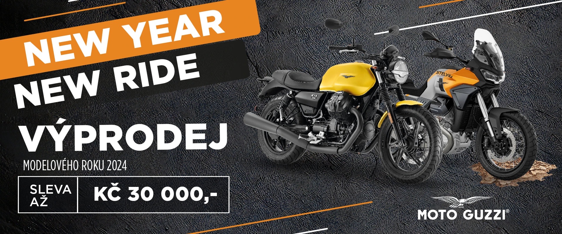 Sleva až 30 000 Kč na skladové motocykly Moto Guzzi