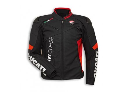 Kožená bunda Ducati Corse C6 černá perforovaná