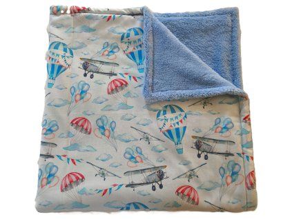 Dětská deka do kočárku bavlna a mikroplyš.