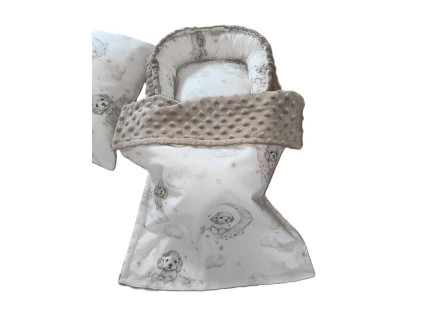 Set pro panenky hnízdečko a dečka motiv pejsci.