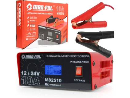 17466 auto nabijecka baterii 12v 24v 10a mikroprocesorova mar pol m82510