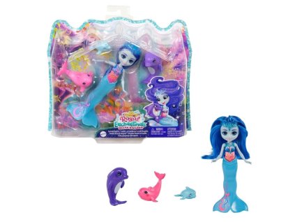 15768 mattel royal enchantimals morske kralovstvi dorinda dolphin s rodinkou delfinu