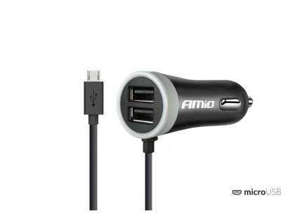 Nabíječka do auta 12/24V Micro + 2x USB 2.4A PCH PRO-01