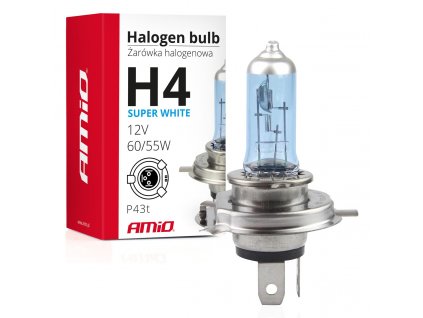 Halogenová žárovka H4 12V 60/55W UV filter (E4) Super White