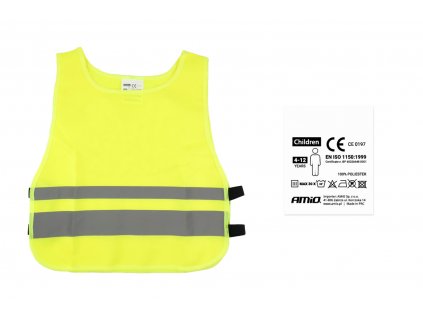 Výstražná vesta dětská žlutá SVK-03 s certifikátem