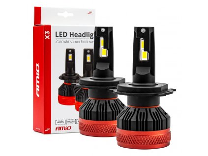 LED žárovky hlavního svícení X3 Series H4 AMiO