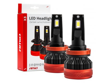 LED žárovky hlavního svícení X3 Series H8/H9/H11 AMiO