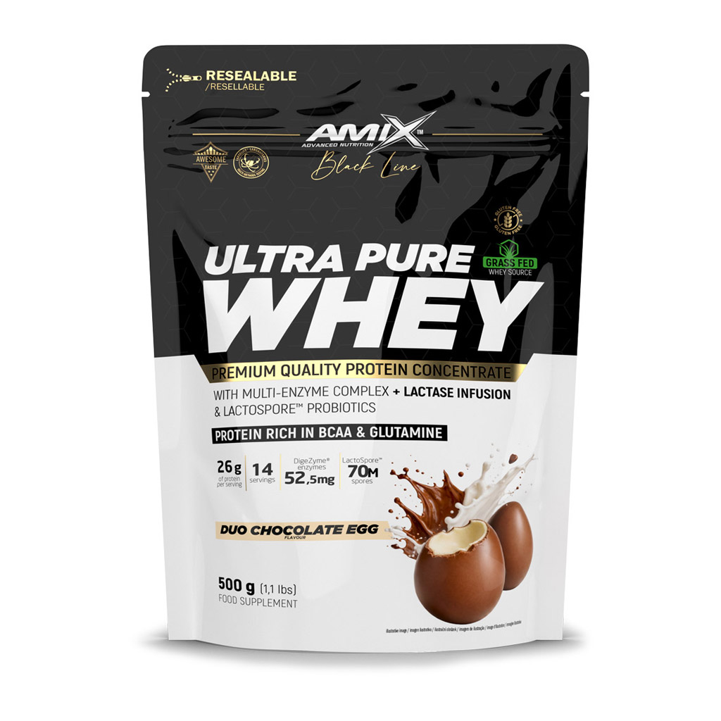Amix™ Black Line Ultra Pure Whey Protein Duo Chocolate Egg Hmotnost: 500g