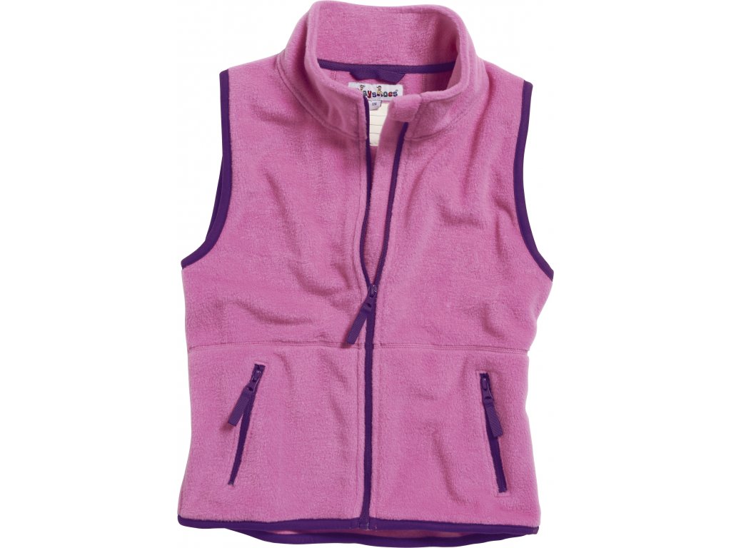 PLAYSHOES Fleecová vesta farebná, veľ. 80-140, farba: ružová