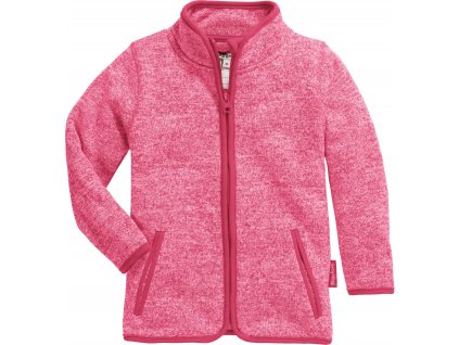 Fleecová mikina pletená ružová