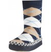 Protišmykové ponožky papučky Káro modré