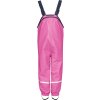 Nepremokavé nohavice na traky s fleecovou podšívkou ružové