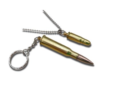 Tokarev and Mosin Nagant Bullet Keychain and bullet Necklace