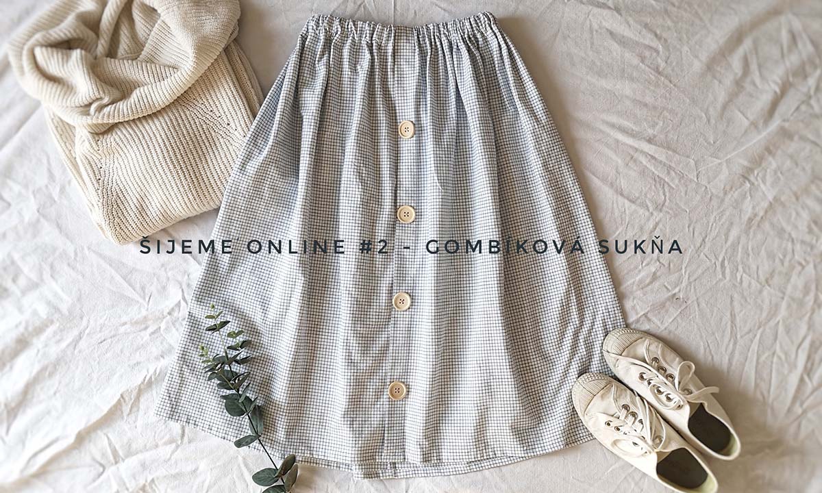 ŠIJEME ONLINE - Gombíková sukňa