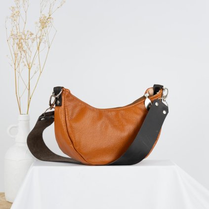Ručne šitá kožená kabelka na rameno aj crossbody by Ammyla